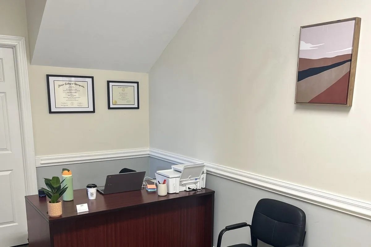 Consultation office at Carolina Performance Chiropractic in Greenville, SC